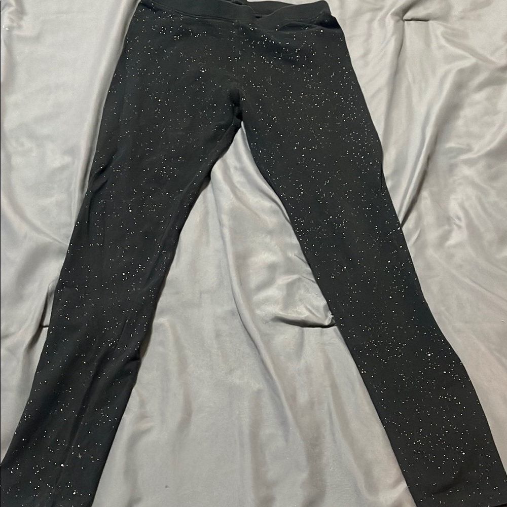 Cat & Jack Black Leggings with Silver Speckles